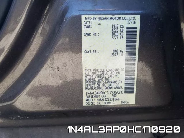 1N4AL3AP0HC170920 фото 2