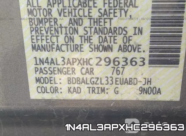 1N4AL3APXHC296363 фото 10