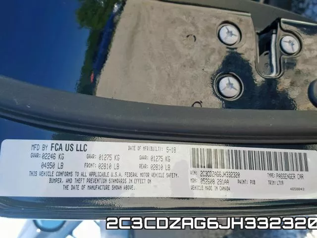 2C3CDZAG6JH332320 фото 2