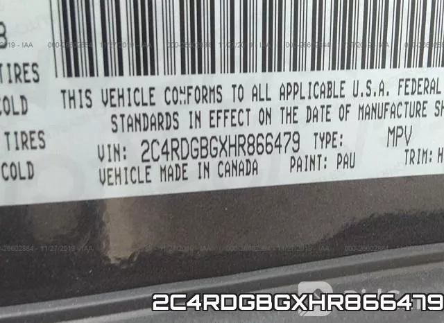 2C4RDGBGXHR866479 фото 10