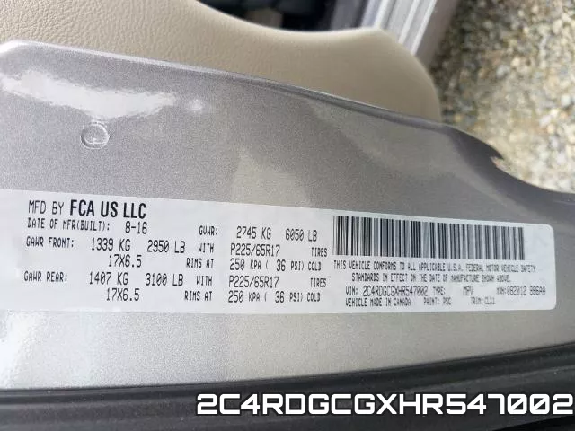 2C4RDGCGXHR547002 фото 2