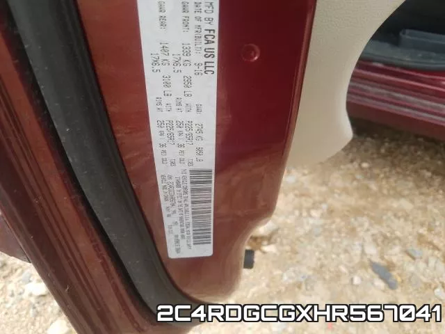 2C4RDGCGXHR567041 фото 2