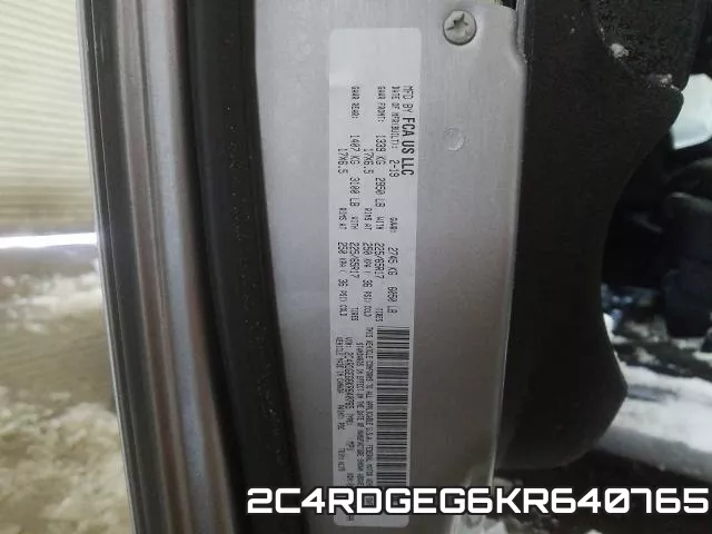 2C4RDGEG6KR640765 фото 2