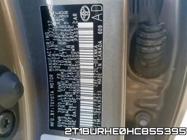 2T1BURHE0HC855395 фото 2