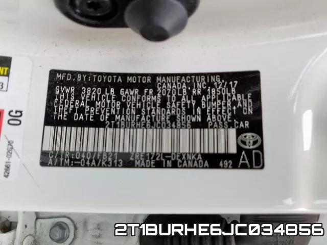 2T1BURHE6JC034856 фото 2