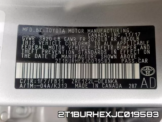 2T1BURHEXJC019583 фото 2