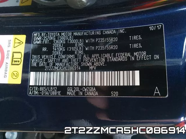 2T2ZZMCA5HC086914 фото 2