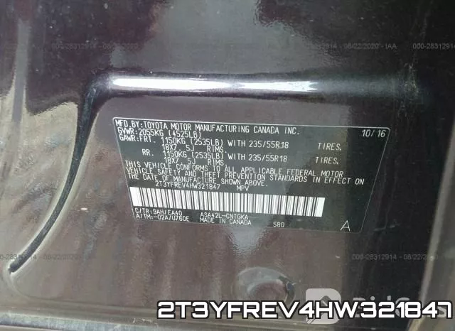 2T3YFREV4HW321847 фото 10