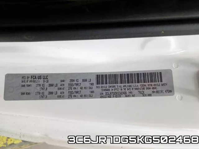 3C6JR7DG5KG502468 фото 2