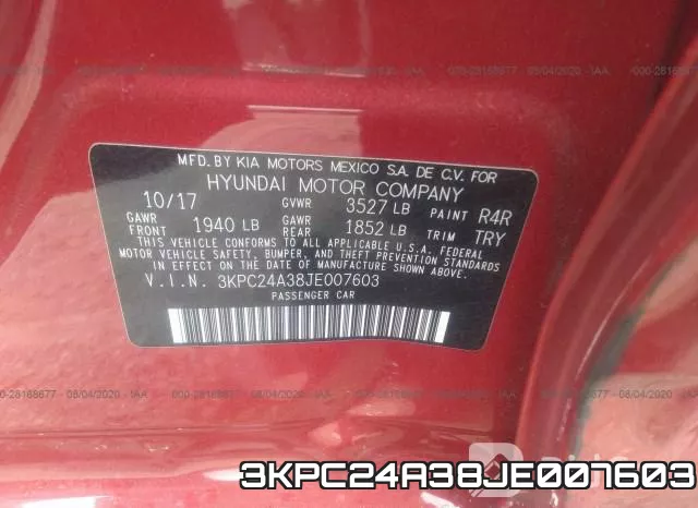 3KPC24A38JE007603 фото 10