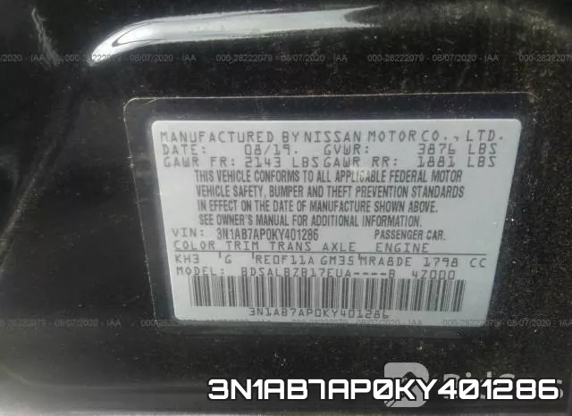 3N1AB7AP0KY401286 фото 10