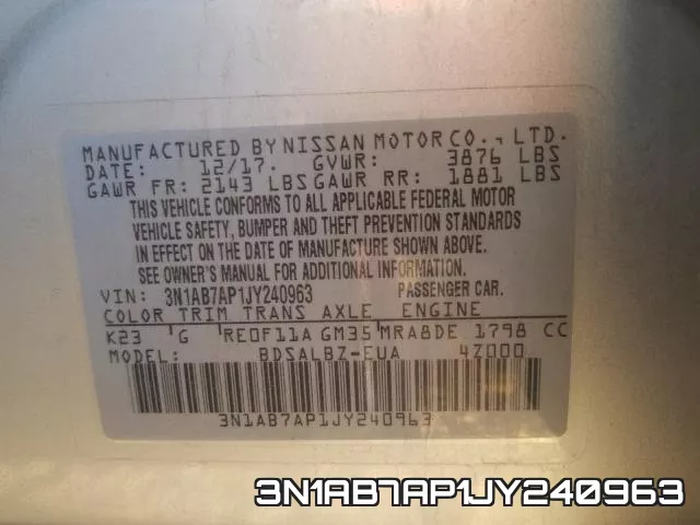 3N1AB7AP1JY240963 фото 2