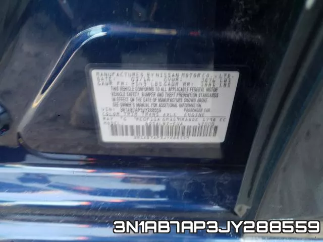 3N1AB7AP3JY288559 фото 2