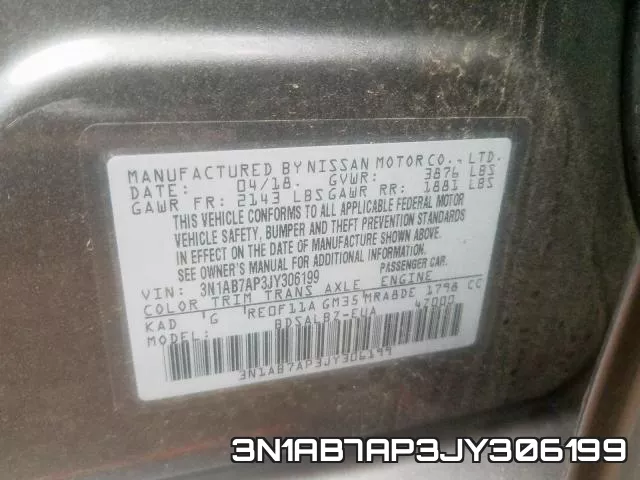 3N1AB7AP3JY306199 фото 2