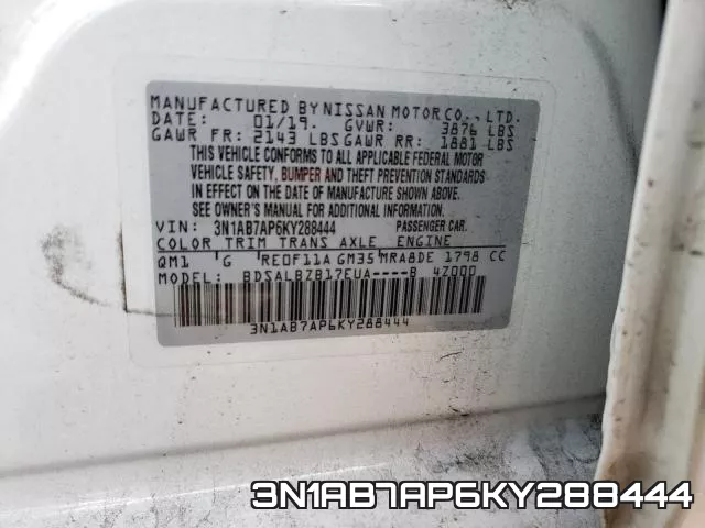 3N1AB7AP6KY288444 фото 2