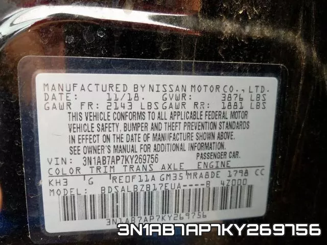 3N1AB7AP7KY269756 фото 2