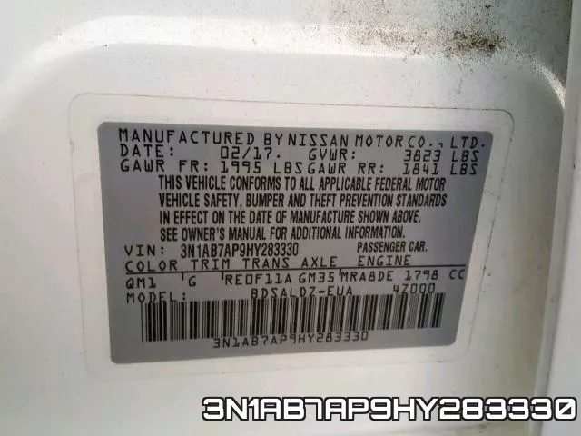 3N1AB7AP9HY283330 фото 2