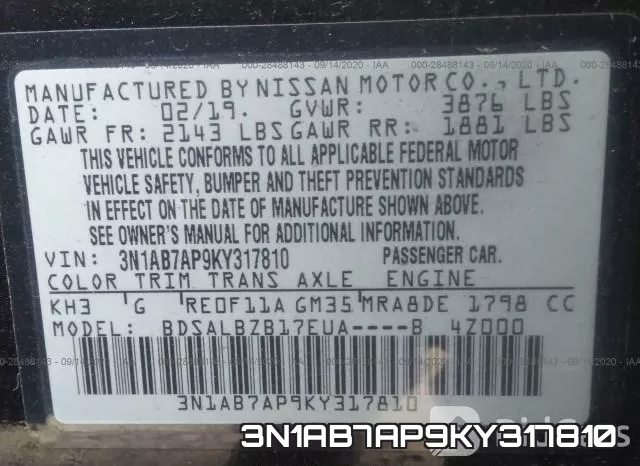 3N1AB7AP9KY317810 фото 10