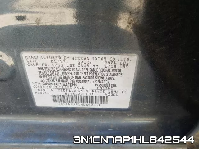 3N1CN7AP1HL842544 фото 2