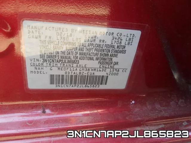 3N1CN7AP2JL865823 фото 2