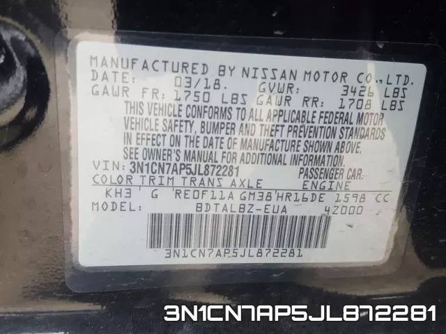 3N1CN7AP5JL872281 фото 2