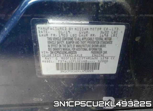3N1CP5CU2KL493225 фото 10