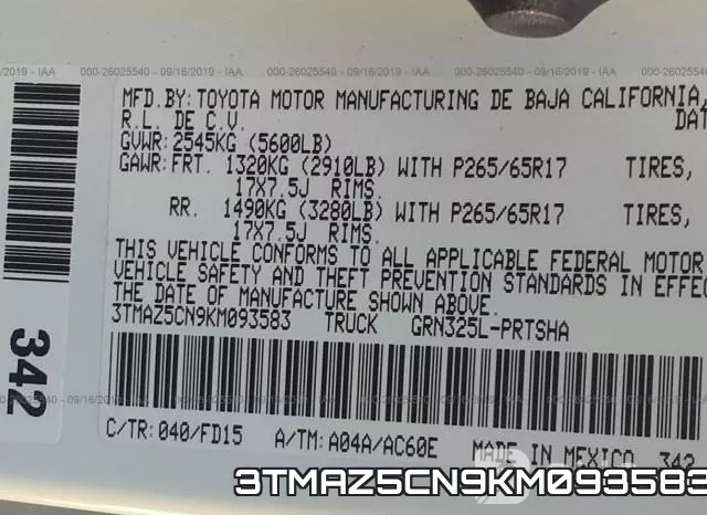 3TMAZ5CN9KM093583 фото 10