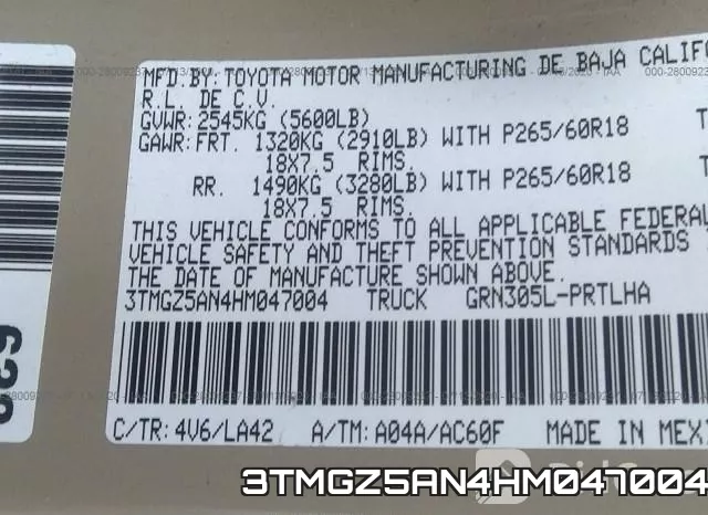 3TMGZ5AN4HM047004 фото 10