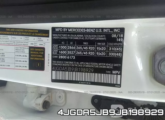 4JGDA5JB9JB198929 фото 10
