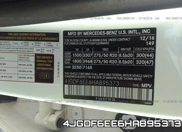 4JGDF6EE6HA895373 фото 10