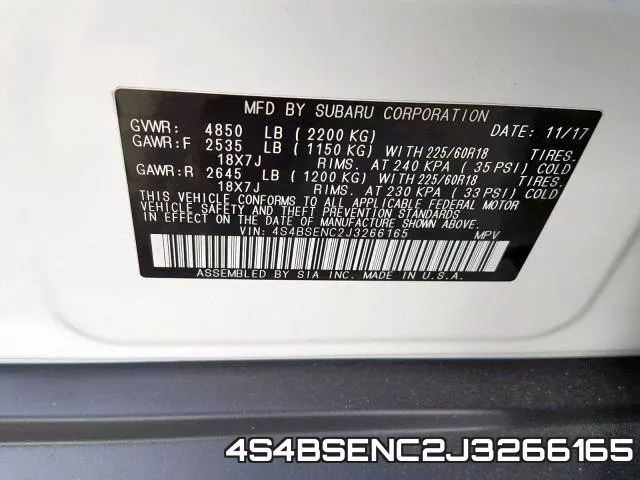 4S4BSENC2J3266165 фото 2