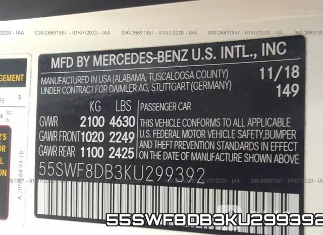 55SWF8DB3KU299392 фото 10