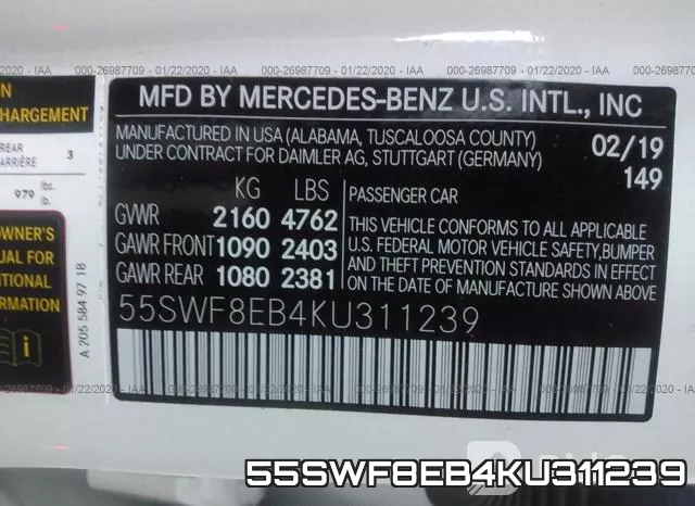55SWF8EB4KU311239 фото 10