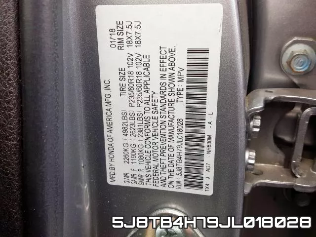 5J8TB4H79JL018028 фото 2