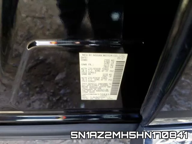 5N1AZ2MH5HN170841 фото 2