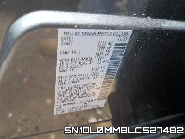 5N1DL0MM8LC527482 фото 2