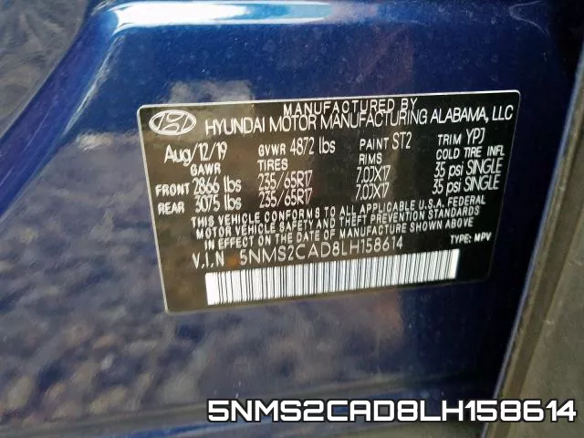 5NMS2CAD8LH158614 фото 2