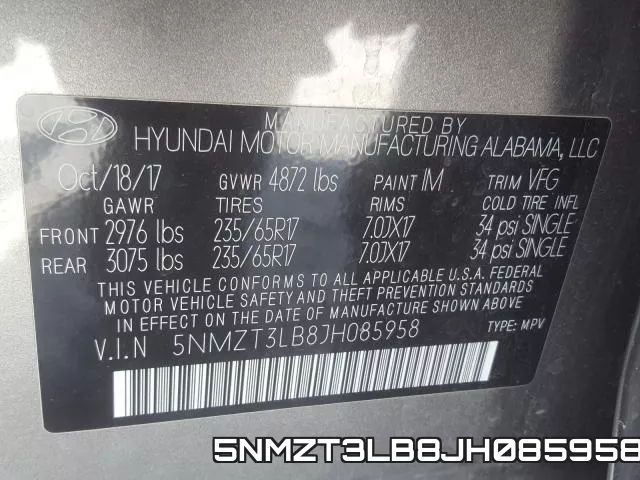 5NMZT3LB8JH085958 фото 2