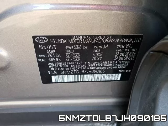 5NMZTDLB7JH090185 фото 2