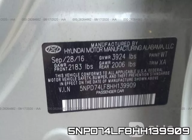 5NPD74LF8HH139909 фото 10