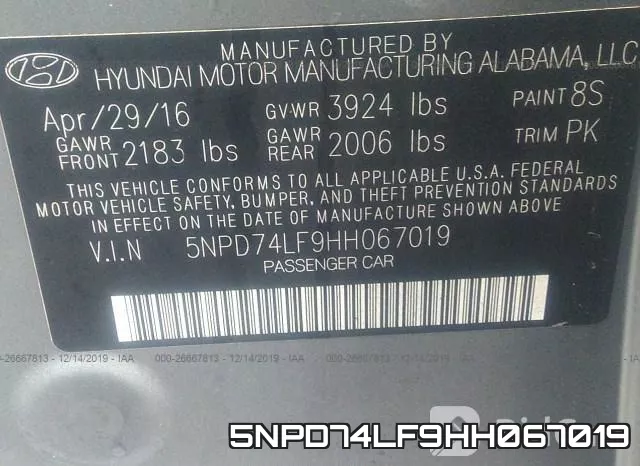 5NPD74LF9HH067019 фото 10
