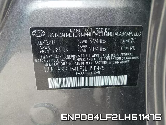 5NPD84LF2LH511475 фото 2