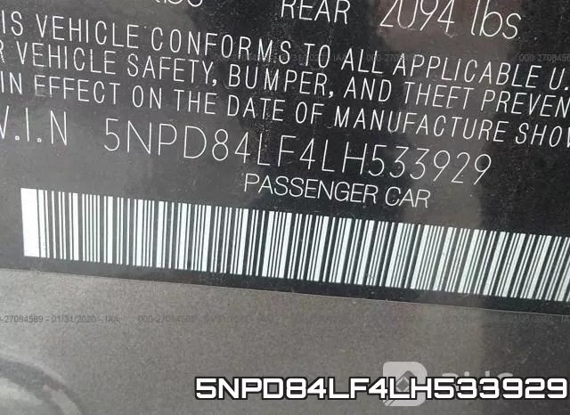 5NPD84LF4LH533929 фото 10