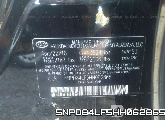 5NPD84LF5HH062865 фото 10