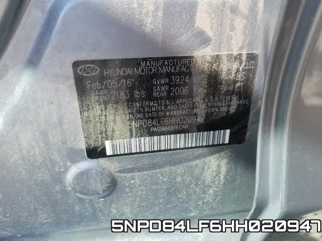 5NPD84LF6HH020947 фото 2