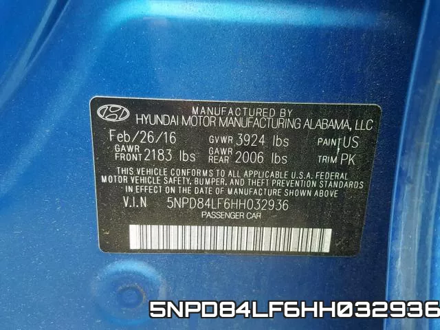 5NPD84LF6HH032936 фото 2