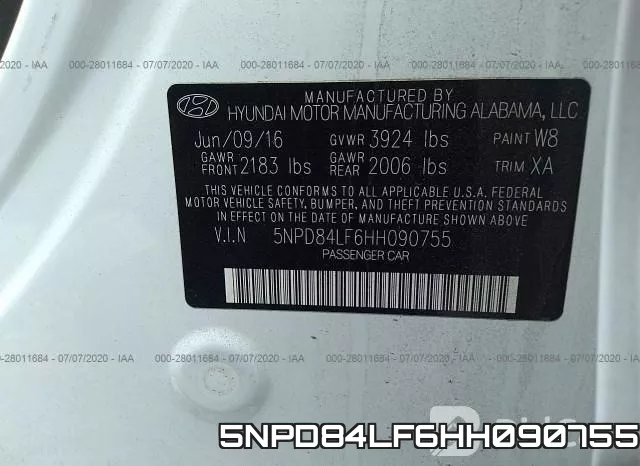 5NPD84LF6HH090755 фото 10