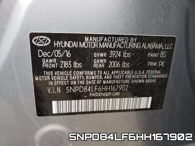 5NPD84LF6HH167902 фото 2