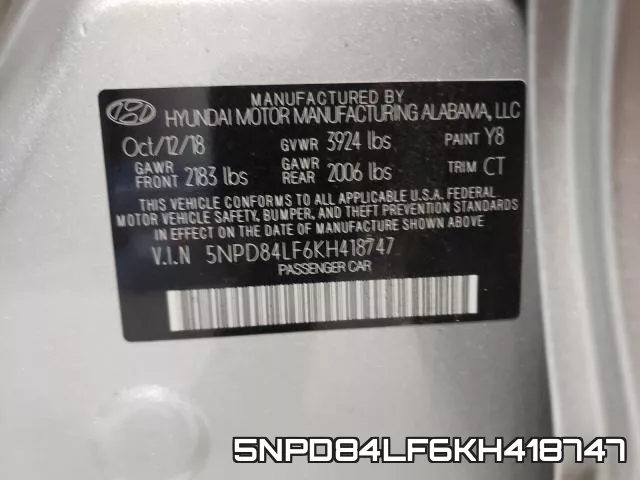 5NPD84LF6KH418747 фото 2