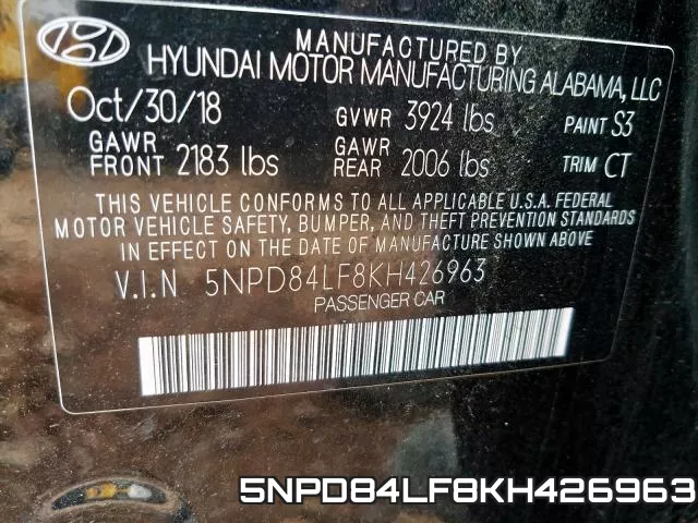 5NPD84LF8KH426963 фото 2